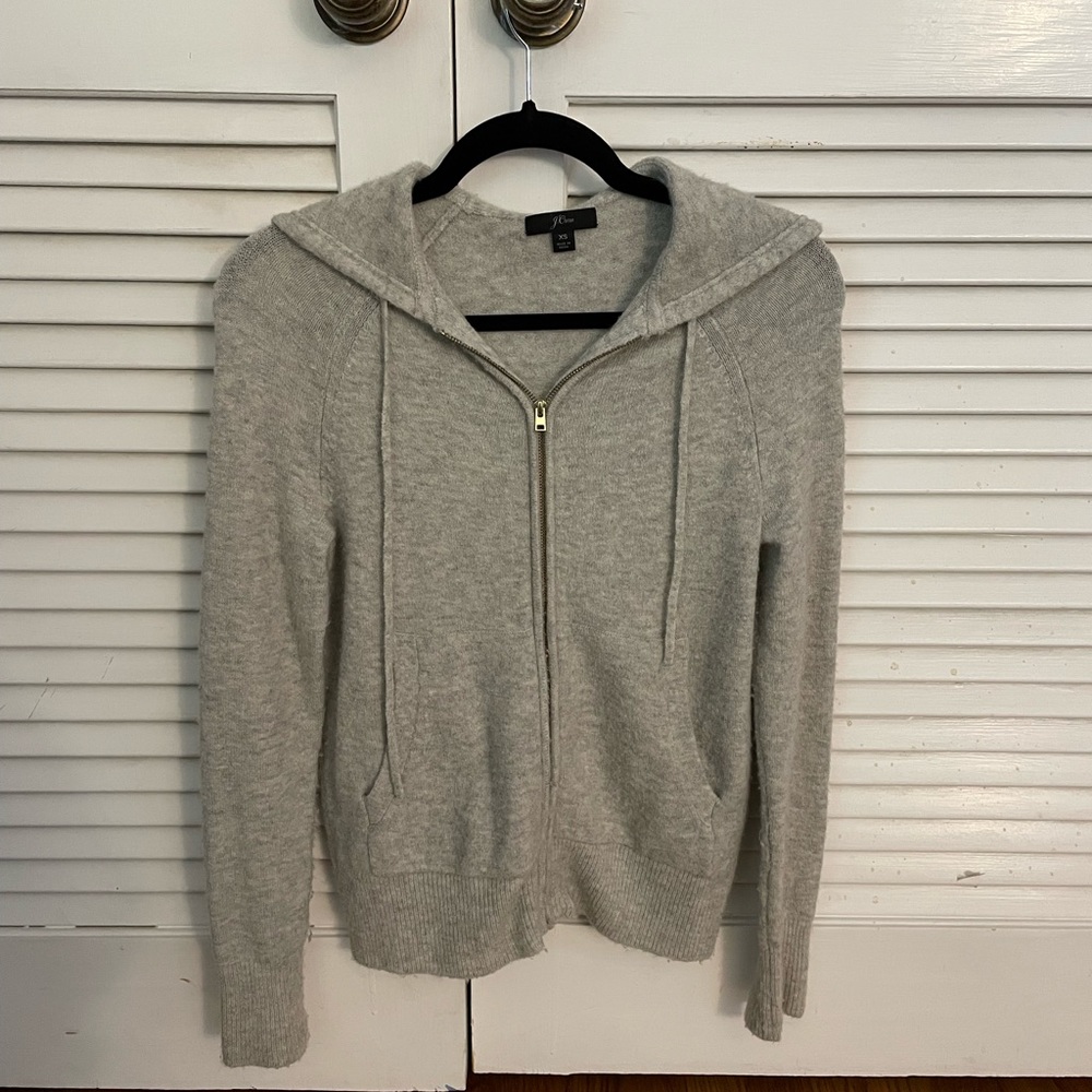 J. Crew zip-up hooded cardigan